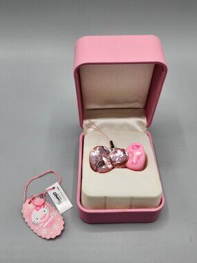 Hello Kitty 35th Anniversary Pink Bow Charm w/ Keepsake Box Sanrio